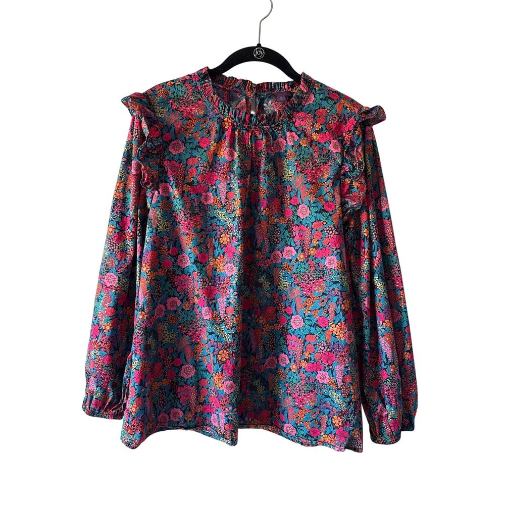 J. Crew x Liberty of London Flutter-Sleeve Top in Liberty Ciara Print, XL - Picture 2 of 7